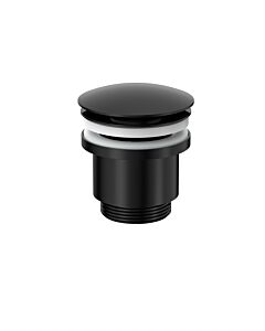 Herzbach Robinet de vidange LIVING PUSH avec/sans 11.462500. 2000 .12 fonction de stockage, rond, noir mat