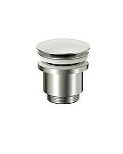 Herzbach LIVING PUSH drain valve with/without 11.462500. 2000 .14 storage function, round, stainless steel finish