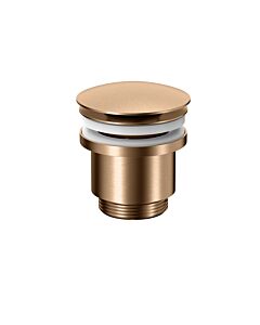 Herzbach LIVING PUSH Ablaufventil mit/ohne 11.462500.1.39 Staufunktion, rund, Kupfer Stahl