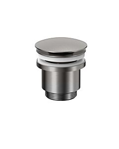 Herzbach Robinet de vidange LIVING PUSH avec/sans 11.462500. 2000 .40 fonction de rangement, rond, acier noir