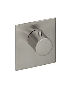 Herzbach Logic XL 11.500100.2.09 for single thermostat module, 110x100mm, brushed stainless steel