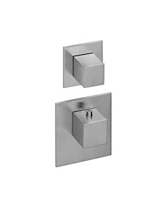 Herzbach Logic XL Fertigmontageset 11.521010.2.09 Universal-Thermostat-Modul, 2 eckige Armaturenblende, Edelstahl gebürstet