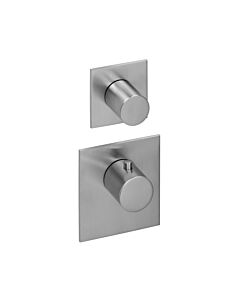 Herzbach jeu de finition Logic XL 11.521015. 2000 .09 module thermostat Universal , 2 rosaces carrées, acier inoxydable brossé
