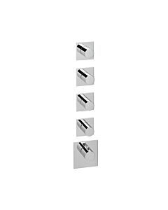 Herzbach jeu de finition Logic XL 11.524010. 2000 .01 module de thermostat Universal , 5 chromé tableau de bord carrés, chromé