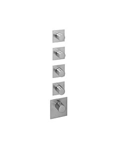 Herzbach jeu de finition Logic XL 11.524010. 2000 .09 module de thermostat Universal , 5 panneaux de tableau de bord carrés, acier inoxydable brossé