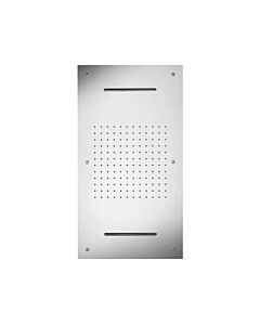 Herzbach Living Spa Kopfbrause 11600390309 Edelstahl gebürstet, 70x38 cm, Deckenbrause