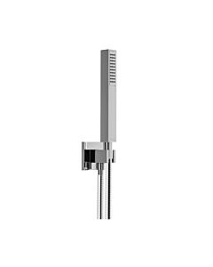 Herzbach Wannenset Living Spa eckig chr, 1600 mm, m Halter u Schlauch, ABS