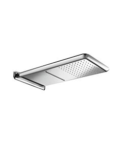 Herzbach Living Spa douche à effet pluie murale 11.663000. 2000 .01 acier inoxydable poli, 593x270mm, pluie / jaillissement, doux