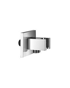 Herzbach Living Spa Wandanschlussbogen 11685400201 chrom, eckig, mit Halter