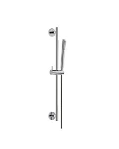 Herzbach Design New Brausegarnitur 11691180101 chrom, 90 cxm, mit Schlauch, Stabhandbrause