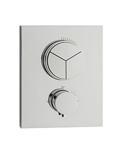 Herzbach Living PUSH square final assembly set 11.803055.2.01 concealed thermostat, 3 Verbraucher , chrome
