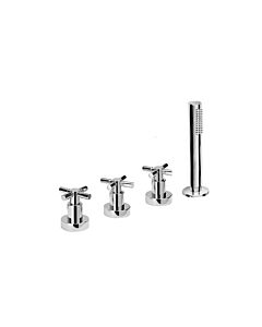 Herzbach Stilo Wannen-4-Loch-Armatur 14952450201 chrom, Fliesen/Wannenrandmontage