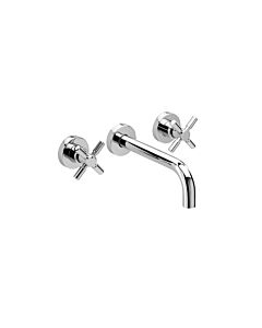 Herzbach Fertigmontageset Stilo 14959050201  Unterputz 3-Loch Armatur, chrom, Auslauf 160 mm