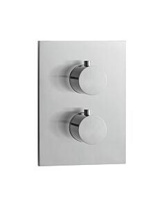 Herzbach Design iX Fertigmontageset 17.503050.2.09 Edelstahl gebürstet, Unterputz-Brause-Thermostat square