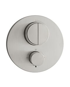 Herzbach Design iX Fertigmontageset 17.803050.1.09 Unterputz-Thermostat, 2 Verbraucher, Edelstahl gebürstet