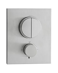 Herzbach Design iX thermostat 17.803050.2.09 acier inoxydable brossé, encastré, 160x130mm, pour 2 Verbraucher