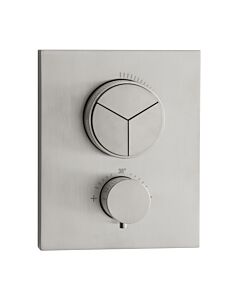 Herzbach Design iX thermostat 17.803055.2.09 brushed stainless steel, flush-mounted, 160x130mm, for 3 Verbraucher