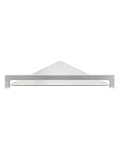 Herzbach Design iX Eckablage 17.821000.1.09 Edelstahl gebürstet, für Duschutensilien, Ausladung 216 mm