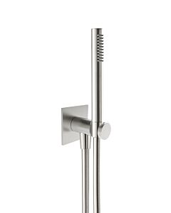 Herzbach Design iX Wannenset 17.914400.2.09 1250 mm, mit Brauseanschlussbogen, Stabhandbrause, Edelstahl gebürstet