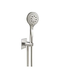 Herzbach Design iX Wannenset 17.914600.2.09 1250 mm, 70x70mm, mit Brauseanschlussbogen, Handbrause, Edelstahl gebürstet