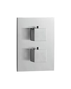 Herzbach Thermostat encastré carré Living 19.500550. 2000 .09 acier inoxydable brossé, 1 Verbraucher