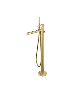 Herzbach Design iX PVD set 21.132055.2.41 Bath mixer, floorstanding, with shower set, brass steel