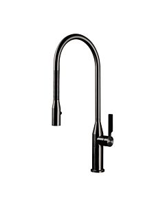 Herzbach Living single lever sink mixer 21.136300. 2000 .40 spiral spring spout, pivoting, black steel