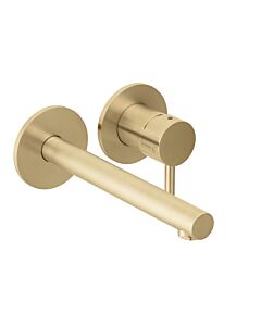 Herzbach Design iX PVD Fertigmontageset 21.139754.1.41 Brass Steel, Unterputz Waschtischarmatur, 210mm