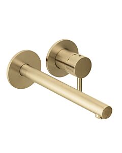 Herzbach Design iX PVD 21.139757. 2000 .41 Brass Steel, concealed basin mixer, 240mm
