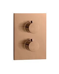 Herzbach Design iX Fertigmontageset 21.503055.2.39 Unterputz-Thermostat, 3 Verbraucher, copper steel
