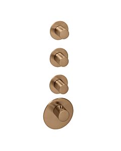 Herzbach Design iX PVD Fertigmontageset 21.523015.1.39 Copper Steel, für Universal-Thermostat-Modul, rund