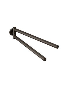 Herzbach Design iX PVD porte-serviettes 21.818500. 2000 .40 Black Steel, 2 bras mobiles