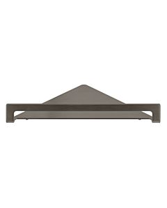 Herzbach Design iX PVD corner shelf 21.821000. 2000 .40 Black Steel, for shower essentials, wall mount, 216mm
