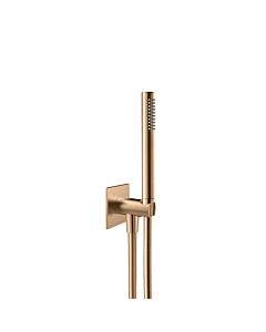 Herzbach Design iX PVD tub set 21.914400.2.39 Copper Steel, integrated shower 2000 elbow, shower hose match2 .250mm