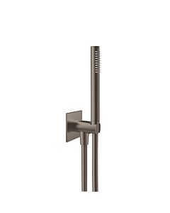 Herzbach Design iX PVD 21.914400.2.40 Black Steel, integrated shower 2000 elbow, shower hose match2 .250mm