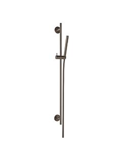 Herzbach Design iX PVD shower wall bar 21.922700. 2000 .40 Black Steel, 900mm, with baton hand shower