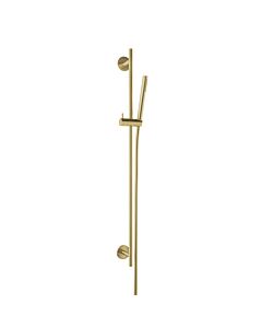 Herzbach Design iX PVD shower wall bar 21.922700. 2000 .41 Brass Steel, 900mm, with baton hand shower
