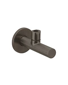 Herzbach Design iX PVD angle valve 21.954780. 2000 .40 with rosette, Black Steel