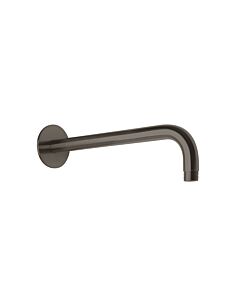 Herzbach Design iX PVD wall bracket 21.960350. 2000 .40 Black Steel, for rain shower, 350mm, with rosette d = 70mm