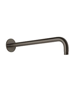 Herzbach Design iX PVD wall bracket 21.960450. 2000 .40 Black Steel, for rain shower, 450mm, with rosette d = 70mm