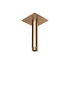 Herzbach Design iX PVD ceiling arm 21.964810.2.39 Copper Steel, for rain shower, 100mm, with rosette 70x70mm