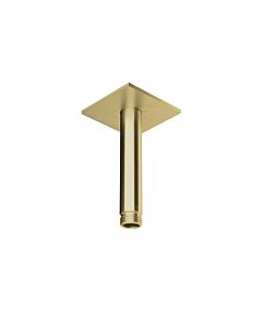 Herzbach Design iX PVD Deckenarm 21.964810.2.41 Brass Steel, für Regenbrause, 100mm, mit Rosette 70x70mm