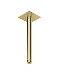 Herzbach Design iX PVD bras de plafond 21.964820.2.41 laiton acier, pour douche de pluie, 200mm, avec rosette 70x70mm