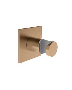 Herzbach Design iX PVD mural match0 21.994100.2.39 Acier cuivre, rosace 70x70mm
