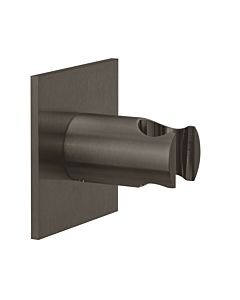 Herzbach Design iX PVD mural match0 21.994100.2.40 Acier noir, rosace 70x70mm