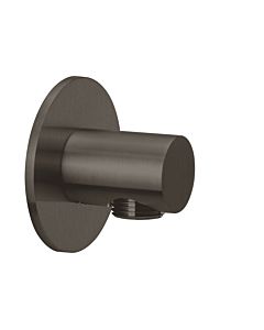 Herzbach Design iX PVD connexion douche coude 21,995100. 2000 .40 acier noir, rosace d = 70mm
