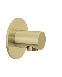 Herzbach Design iX PVD shower connection elbow 21.995100. 2000 .41 Brass Steel, rosette d = 70mm
