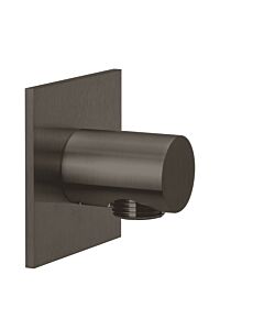 Herzbach Design iX PVD Brauseanschlussbogen 21.995100.2.40 Black Steel, Rosette 70x70mm