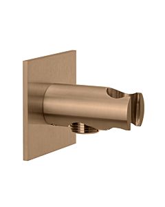 Herzbach Design iX PVD Brauseanschlussbogen 21.995200.2.39 Copper Steel, Rosette 70x70mm, mit Konushalter