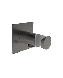Herzbach Design iX PVD 21.995200.2.40 Acier noir, rosace 70x70mm, avec support de cône